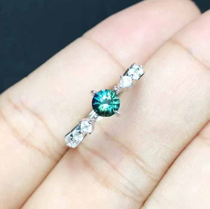 

Sapphire ring Free shipping Per Jewelry Natural real sapphire 925 silver rings 0.35CT gemstone Small finger rings #FM18070103
