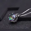 GEM'S BALLET-colgante de GEMA de cuarzo mística para mujer, collar clásico de 9,6 quilates, arcoíris Natural, Plata de Ley 925, joyería fina ► Foto 3/6