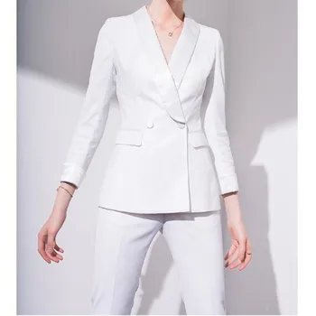 

New women's double-breasted temperament suit two-piece suit (jacket + pants) ladies business office formal suit custom
