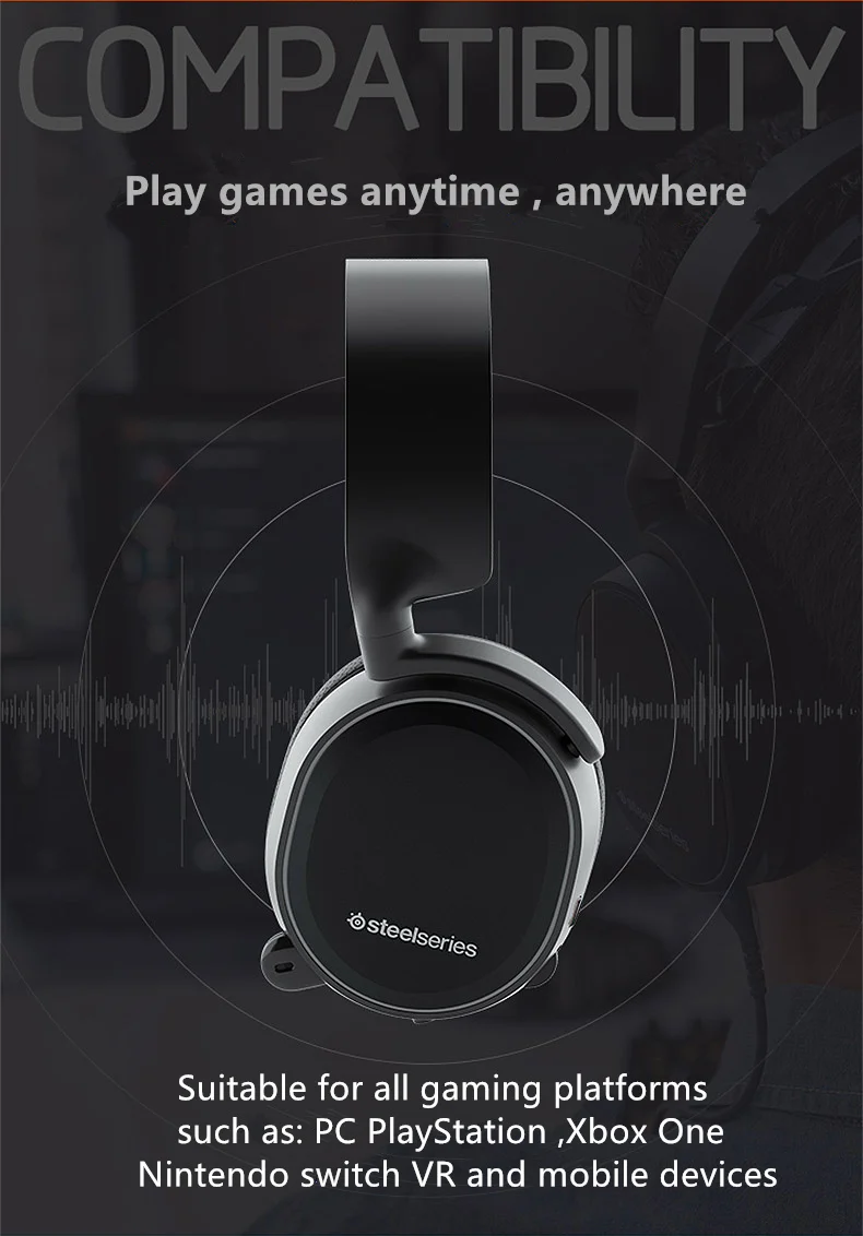 SteelSeries Arctis 3 Bluetooth наушники Version игровая гарнитура с креплением на голову игровые Bluetooth наушники