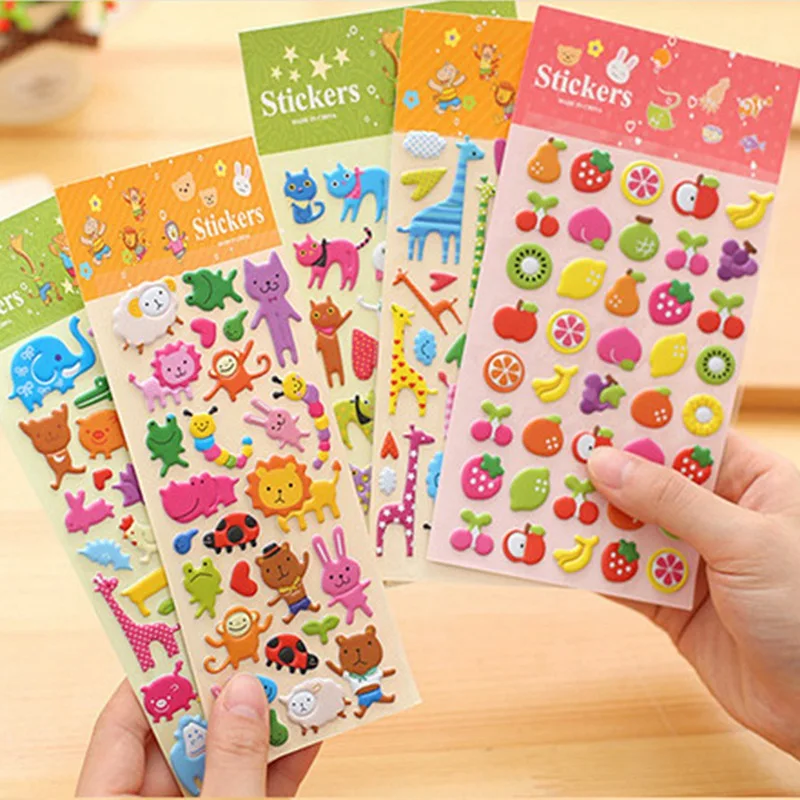 

Kawaii Stickers Cartoon Animal Manor Stereo Bubble Sticker Hand Diary Animal Mobile Phone Decoration Sticker Handmade Decoration