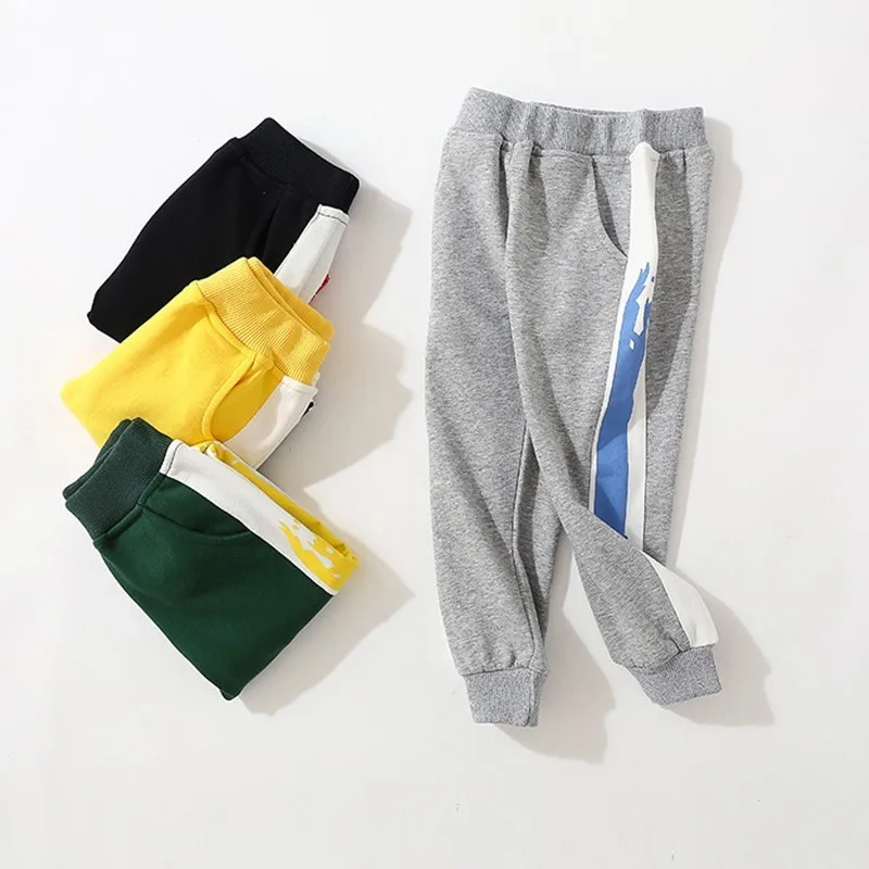 Для маленьких мальчиков тренировочные штаны детская одежда осень 2018 Детские хлопковые брюки с эластичным поясом для мальчиков Pantalon Enfant