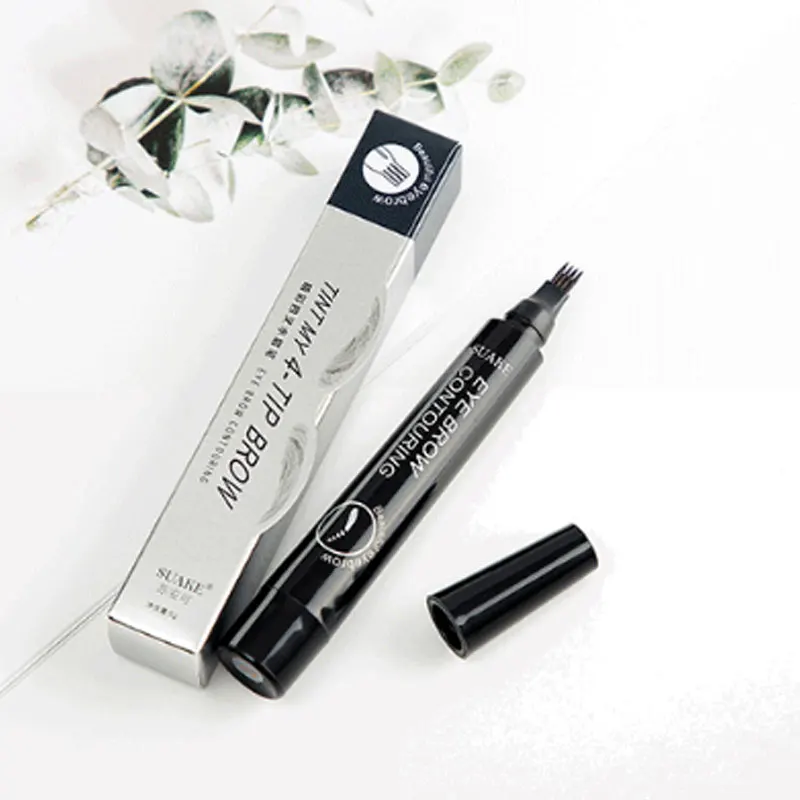 

Waterproof 4 Micro Fork tip Eyebrow Tattoo Pen Fine Sketch Liquid Eyebrow Pen Tattoo Durable Eye Brow Pencil Makeup Tool