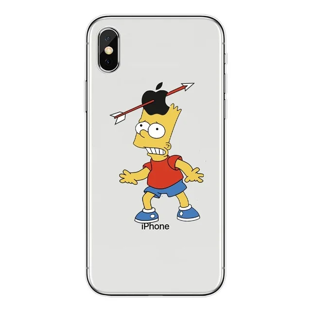 Homer J. Simpson Силиконовый мягкий прозрачный чехол для телефона iPhone X XS MAX XR 6 6s 7 8 plus SE 5S 5 Барт Симпсон задняя крышка чехол - Цвет: Soft TPU Simpson
