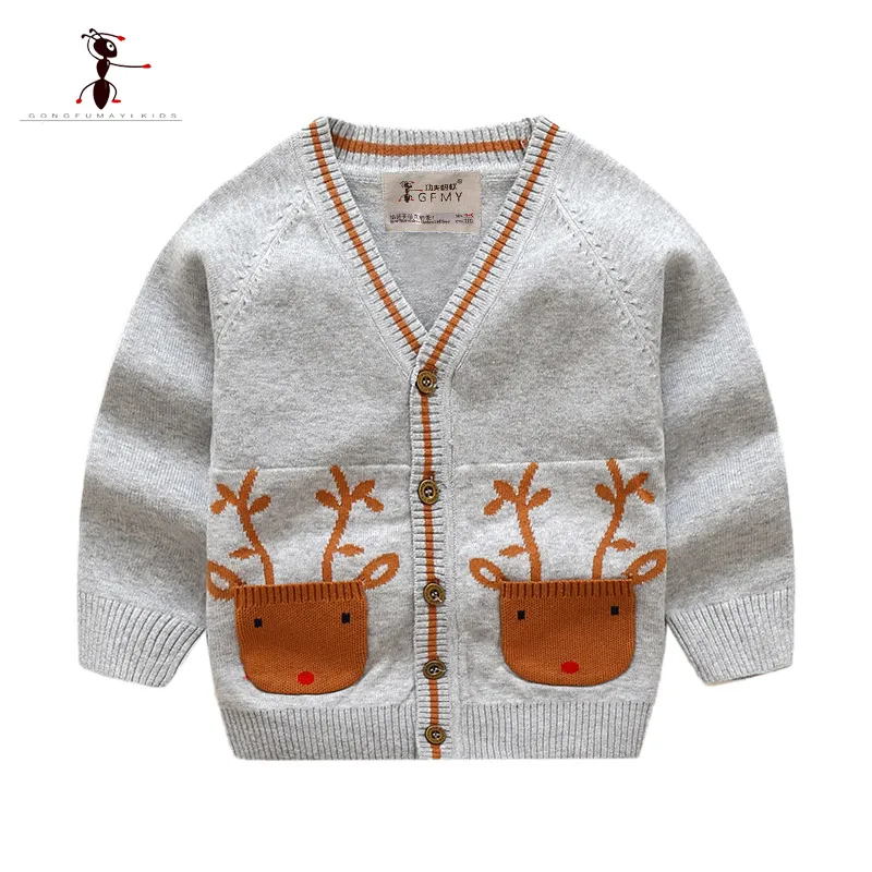 Kung Fu Ant 2018 Autumn Casual Cardigan Knitted Sweaters for Boys V-Neck Full Sleeve Woolen Children Clothes 24M Boys Sweaters Kung Fu Ant 2018 Autumn Casual Cardigan Knitted Sweaters for Boys V-Neck Full Sleeve Woolen Children Clothes 24M Boys Sweaters