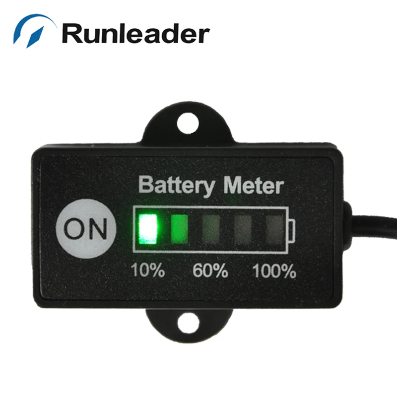 RL-BI005 Runleader светодиодный 12 24 В для мотокросса, Мини измеритель уровня заряда батареи, вольтметр, индикатор заряда батареи