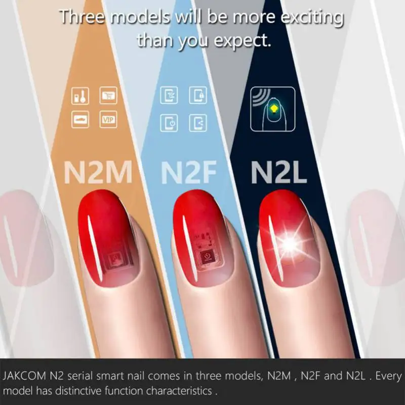 JAKCOM N2 Водонепроницаемый умный гвоздь Многофункциональные Интеллектуальные аксессуары карта NFC IC смарт носимый гаджет N2F N2M N2L