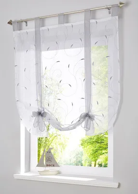 Простые универсальные вышитые оконные цветочные короткие занавески s римские жалюзи для гостиной модные кухонные тюлевые занавески для дверей жалюзи - Цвет: 1pc curtain