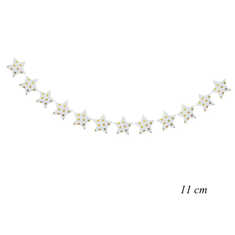 1 комплект золотой серебряный Рождественский баннер с блестками бумажные Звездные гирлянды детский душ с днем рождения/свадьбы вечерние украшения - Цвет: Silver Star 5