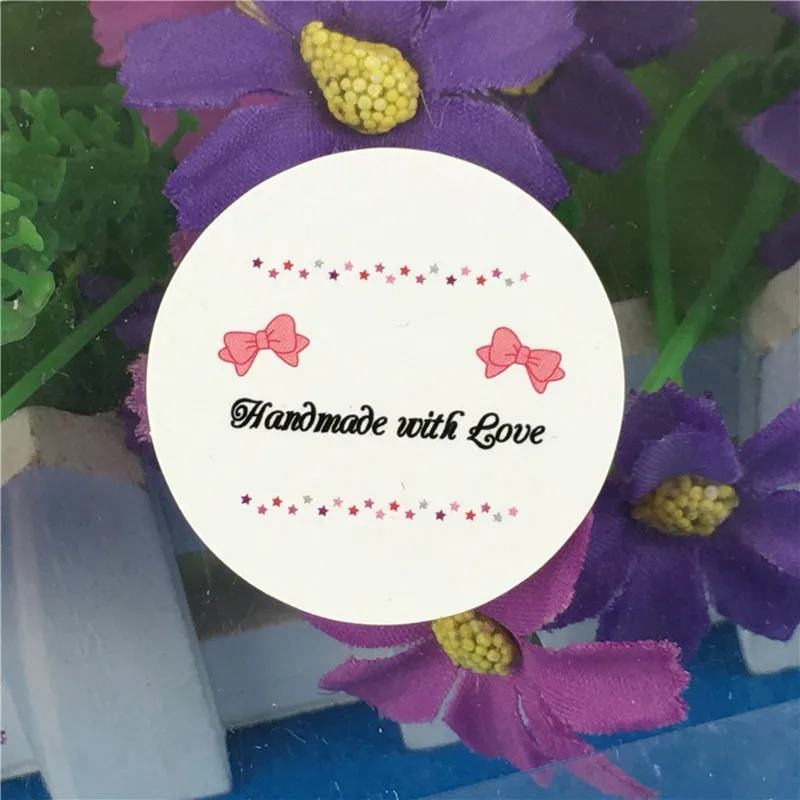 

3,5 см 100 шт./партия, милая наклейка с розовым бантом и милым рисунком, ручная работа, с принтом любви, ювелирные изделия, подарок, торт, сладости, десерт, коробка, Уплотнительная наклейка