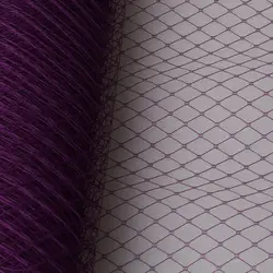 Бесплатная доставка фиолетовый или 12 цветов 18 ''клетка Veiling Дамская Шляпка вуаль DIY аксессуары для волос вуаль чародей 10 ярдов/лот