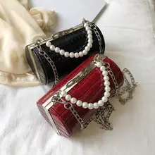 Новое Женское жемчужное зерно цилиндры PU сумка-мессенджер Цилиндрические сумки желтый/красный/зеленый/черный