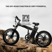20 дюймов складной Байк, способный преодолевать Броды 48V 350W 10Ah литиевая батарея электрический складной электрический велосипед для взрослых с широкими шин амортизационная вилка для велосипеда батарея электрические велосипеды для s
