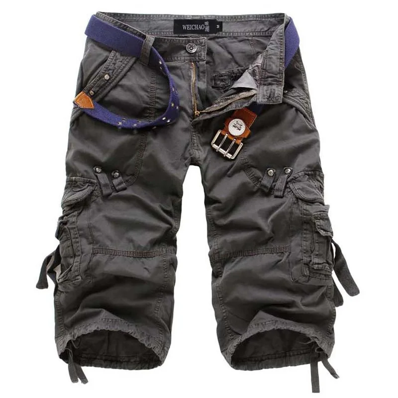 Summer Men's Army Military Work Short Casual bermuda Loose Cargo Shorts Men Fashion Overall Military Short Trousers