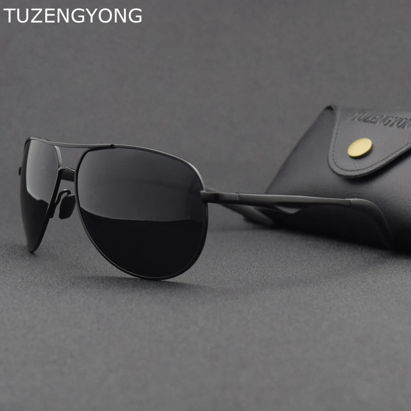 TUZENGYONG Men Aluminum Polarized Sunglasses Classic Brand Designer Sun