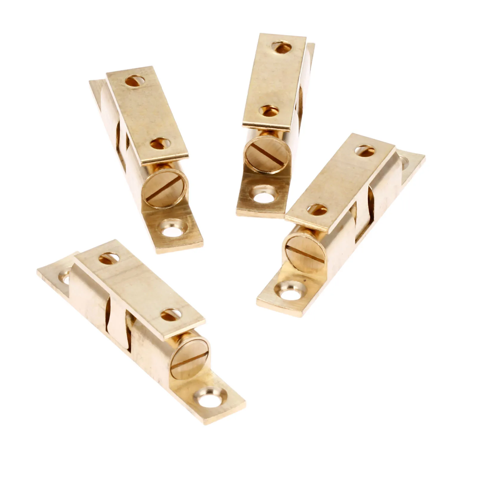 DRELD 4Pcs 70mm Brass Double Ball Catch Door Latch All Copper