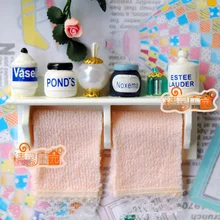 Мини кукольный домик мини-мебель аксессуары ванная комната принадлежности кружева вешалка для полотенец