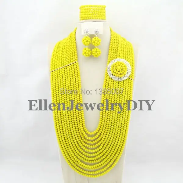 

African Wedding Jewelry Set Crystal Jewelry Set African Beads Necklace Set Crystal Beads Necklace Set W7247