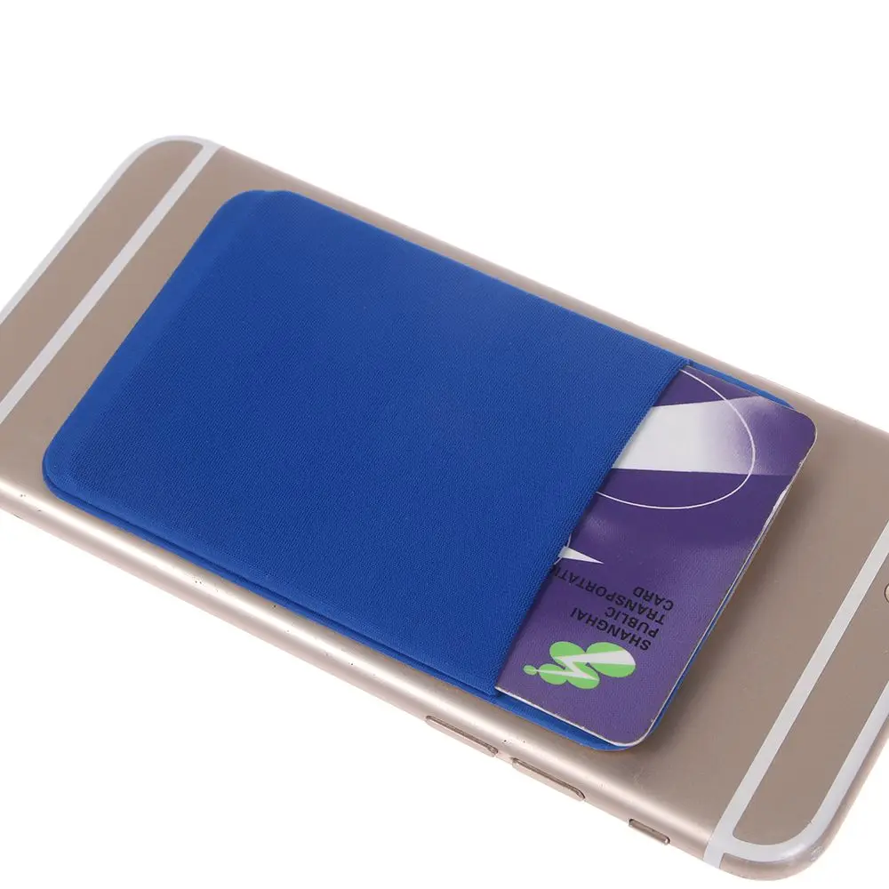 Модный держатель для задних карт мобильного телефона, кошелек для кредитных карт, клейкая наклейка с карманом, 9 цветов