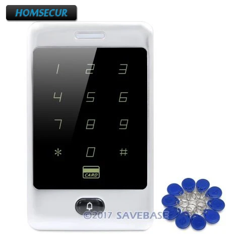 

HOMSECUR Waterproof Anti-Vandal Standalone RFID ID Metal Access Control with Doorbell