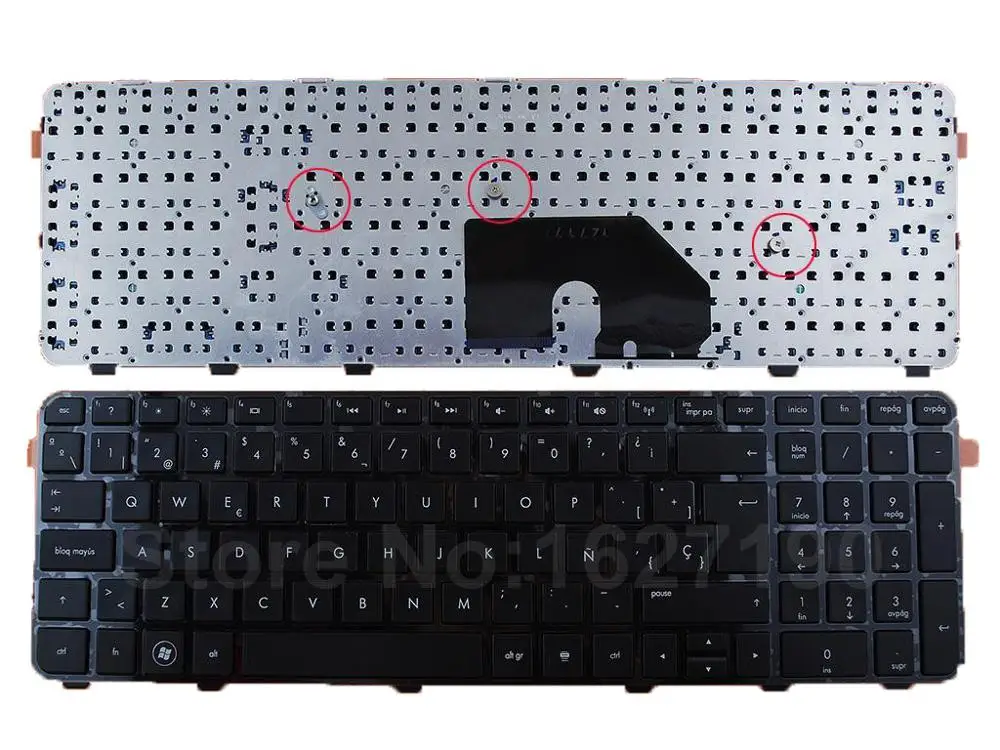 SP/испанская клавиатура для HP DV6-6000 Глянцевая черная рамка Reprint | Компьютеры и офис