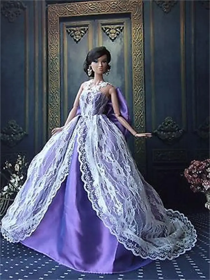 Fashion Royalty Princess Dress/Clothes/Gown+gloves+shawl For 11.5 in Doll c91