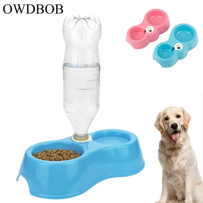 OWDBOB Pet Cat Dog автоматический дозатор воды миска для еды Фидер поилка для животных с фонтаном Pet бутылка для воды для собак контейнер для еды