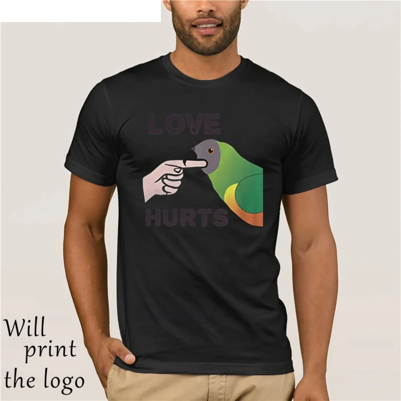 Camiseta divertida de los hombres mujeres novedad camiseta Love Hurts-Сенегал loro camiseta Фреска
