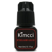 Cola para extensão de cílios kimcci 5ml, cola preta adesiva de secagem rápida para cílios retenção longa duração