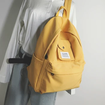 

Campus student bag female 2019 new nylon shoulder bag female large capacity casual girl backpack ins simple