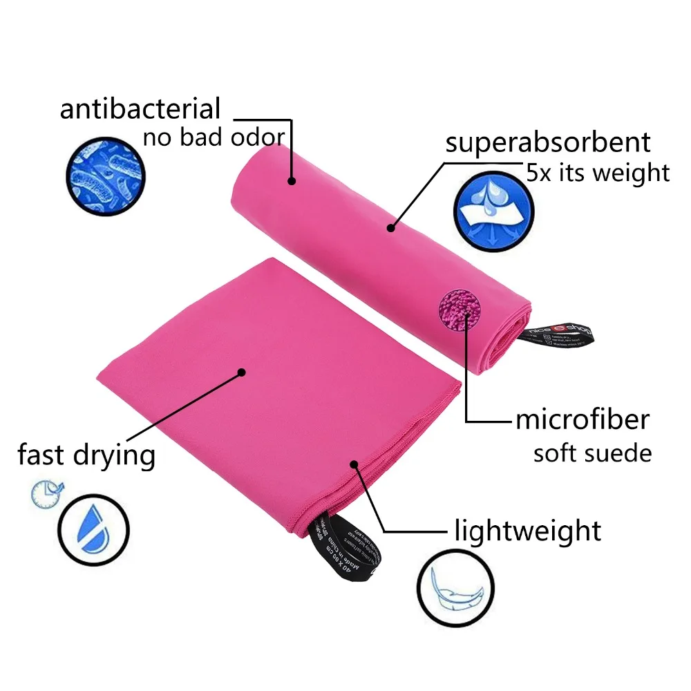 Günstige 2 teil satz Outdoor Sport Quick Dry Bad Set Handtuch Mikrofaser Non Slip Handtuch für Bad Gym Camping Yoga Matte strand Handtuch Decke
