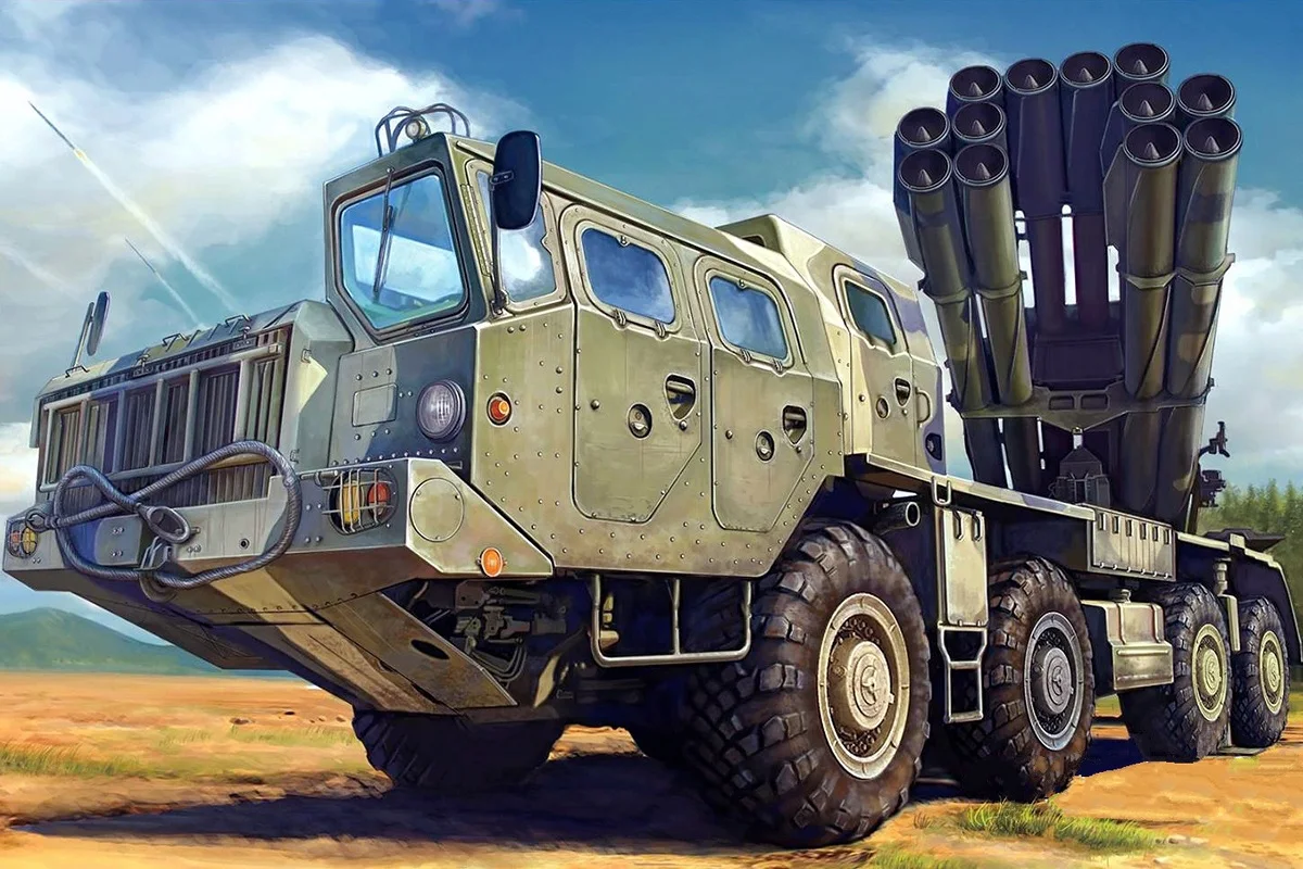 Настенный постер Tornado MLRS 300 мм русская реактивная система волейбола 9K58 TMC649