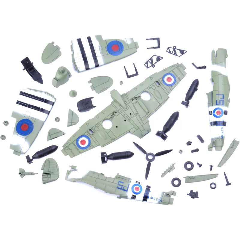 buy  6Pcs Different 22*18CM Assemble Fighter Model Toys Building Tool Sets Aircraft Diecast 1/48 Scale W