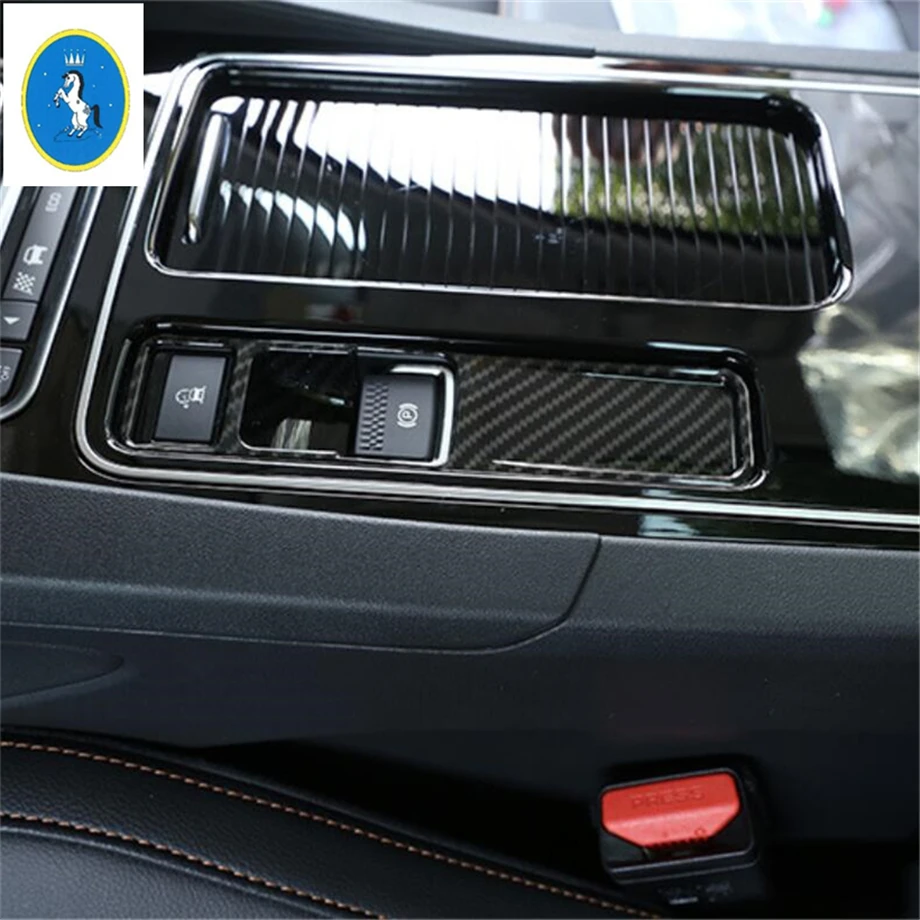 

Yimaautotrims Auto Accessory "P" Stalls Electronic Handbrake Cover Trim 1 Pcs Fit For Jaguar F-Pace 2017 2018 2019