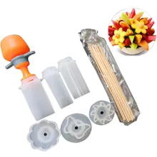 Многофункциональный пластиковый нож для овощей и фруктов, набор для нарезки еды и закусок, декоратор торта, кухонные инструменты HY99 DC28