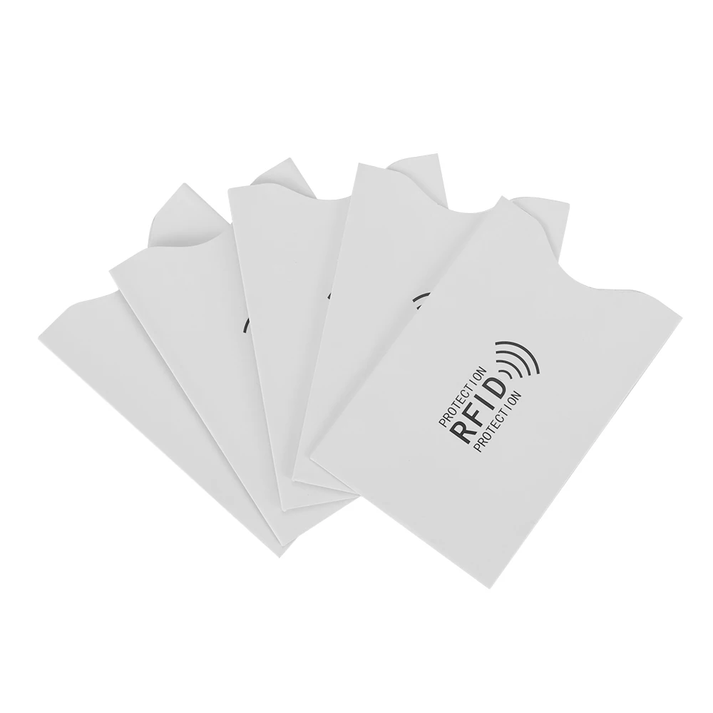

5Pcs/Pack Aluminium Anti Rfid Blocking Case To Protect Credit Cards Bank Card Case Metal Credit Card Holder Rfid Covers