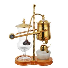 Элегантная атмосфера королевская Мода Бельгия балансировочная вакуумная Кофеварка машина для приготовления кофе золото