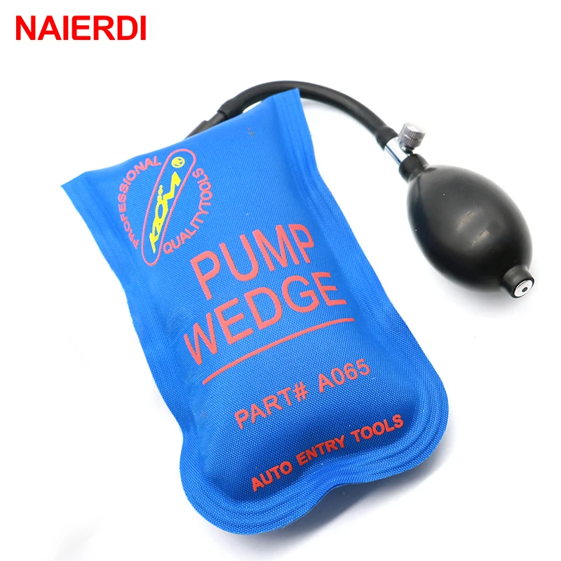 

Blue KLOM PUMP WEDGE LOCKSMITH TOOLS Small Size Auto Air Wedge Airbag Lock Pick Set Open Car Door Lock 19x11CM Hardware Tool
