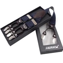 Взрослой моды 6-заколка из кожи с принтом на подтяжках