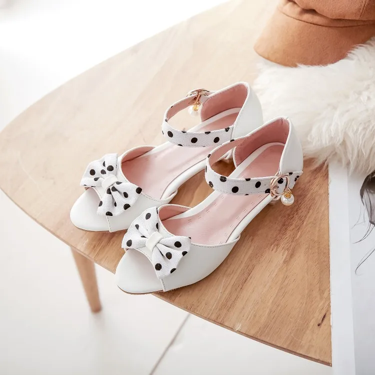Сандалии женские на плоской подошве босоножки с волнистым бантом и открытым