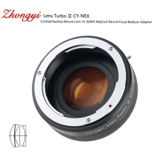 

Mitakon Zhongyi Lens Turbo II Focal Reducer Speed Booster Adapter for Contax Yashica CY Mount Lens to Sony E Mount Camera NEX