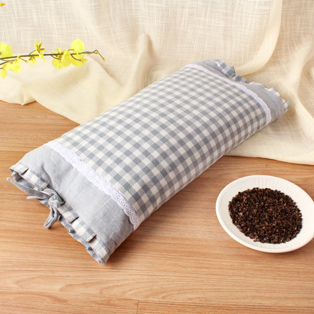 Домашняя клетчатая Подушка, хлопковая гречневая подушка, корейская ткань, гречневая ракушка, подушка с наполнением