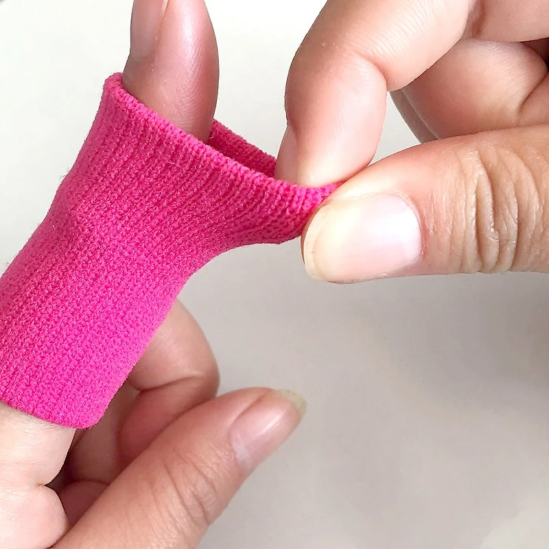 10 Pcs Elastic Nylon Finger Sleeves Basketball Men Women Sports Safety Thumb Brace Protector For Volleyball Badminton Fitness
