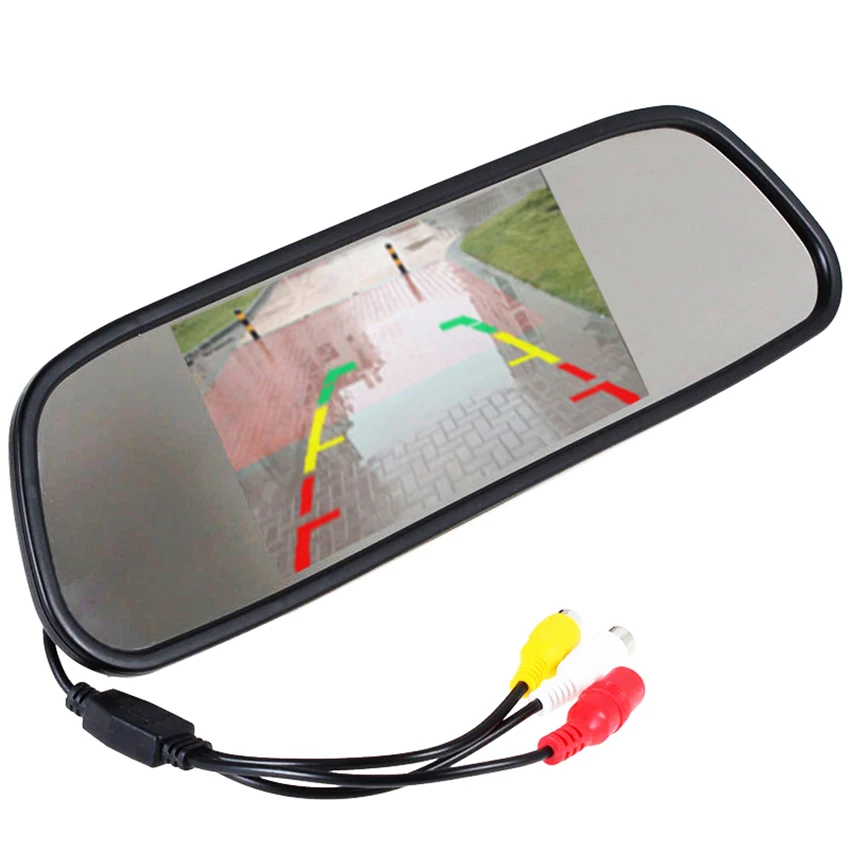 

5 Inch Color TFT LCD Car Mirror Monitor Screen Car Rearview Mirror Monitor Vehicle Rear View Reverse Monitor for DVD Camera VCR