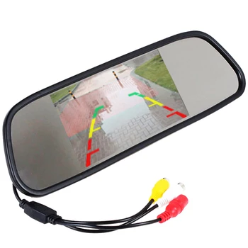 

5 Inch Color TFT LCD Car Mirror Monitor Screen Car Rearview Mirror Monitor Vehicle Rear View Reverse Monitor for DVD Camera VCR