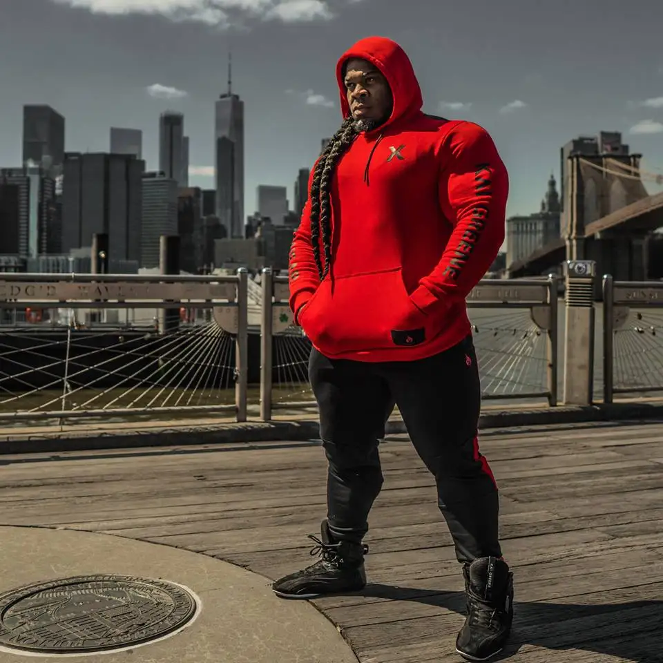 

Brand Men Gyms Hoodies Cotton Fitness Bodybuilding Sweatshirt Crossfit Pullover Sportswear Male Workout Hooded Jacket Clothing