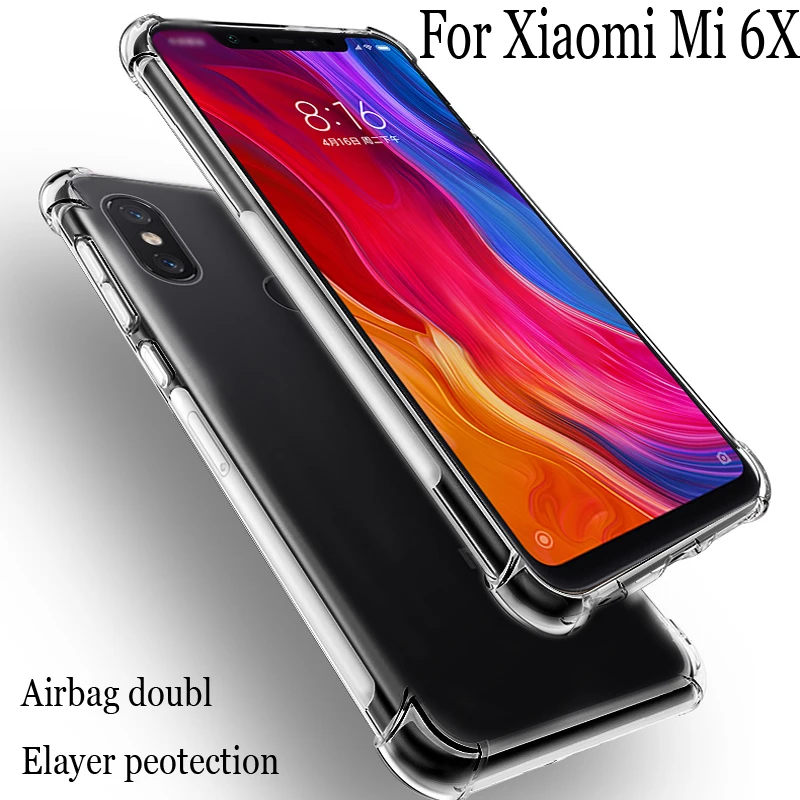 Для Xiaomi Mi 6X Air Чехол для подушки прозрачный Кристальный Мягкий Силиконовый ТПУ противоударный полная защита телефон чехол для Xiaomi Mi 6 х Дело