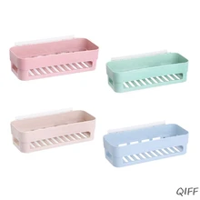 Простая и бесшовная корзина для хранения на присоске в скандинавском стиле, бесшовная корзина для хранения мусора, полый стеллаж для хранения в ванной