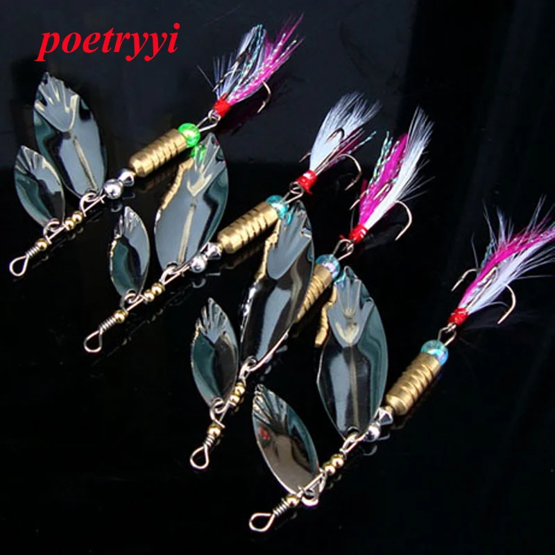 

POETRYYI 1pc fishing spoon lure spinner bait 6cm 8g metal baits spinnerbait isca artificial fishing wobbler for you 30