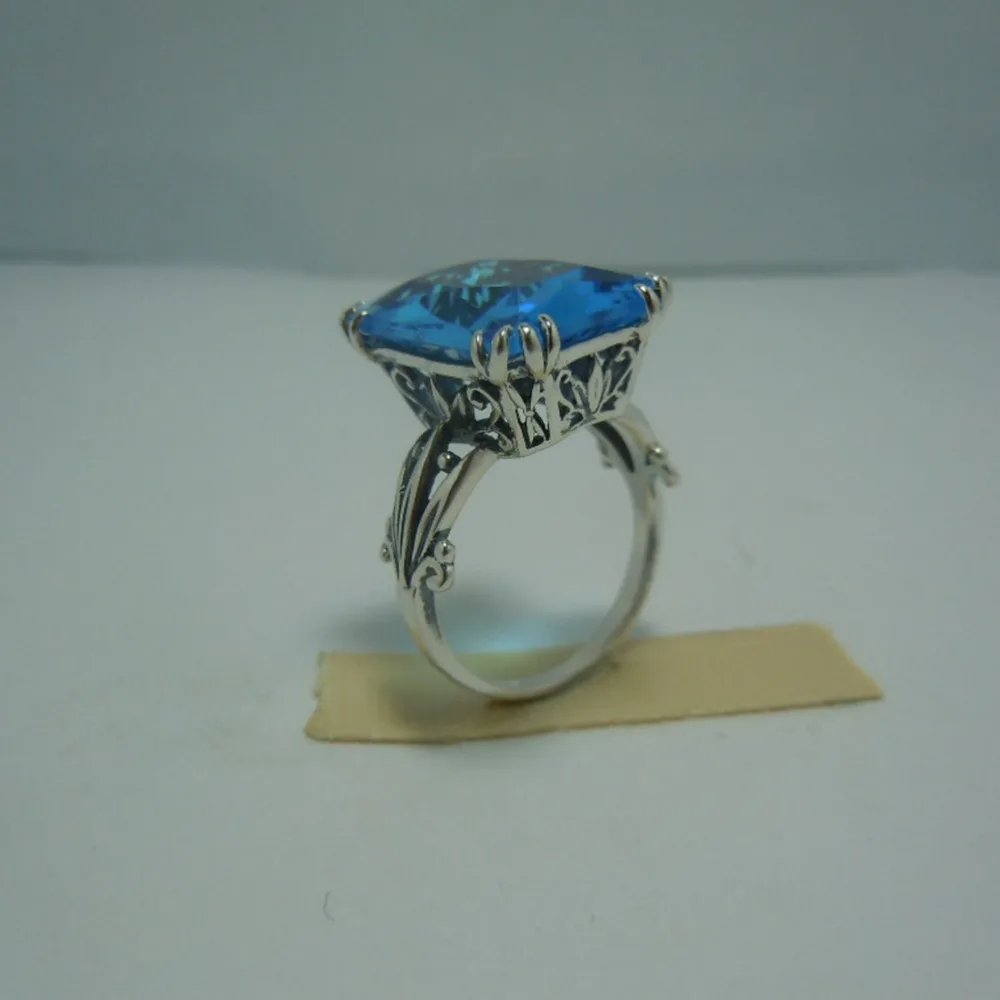 

Free shipping can DIY custom 2014 square personality new hollow out the ancient silver ring Grab an eye lucky ring